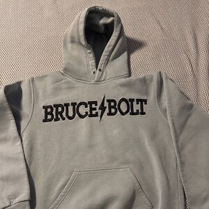 Bruce Bolt Gray Men's Hoodie